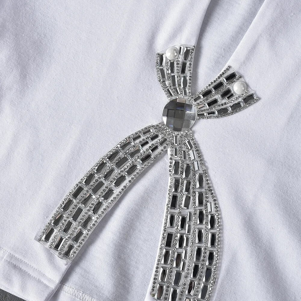 Rhinestone Crop Top