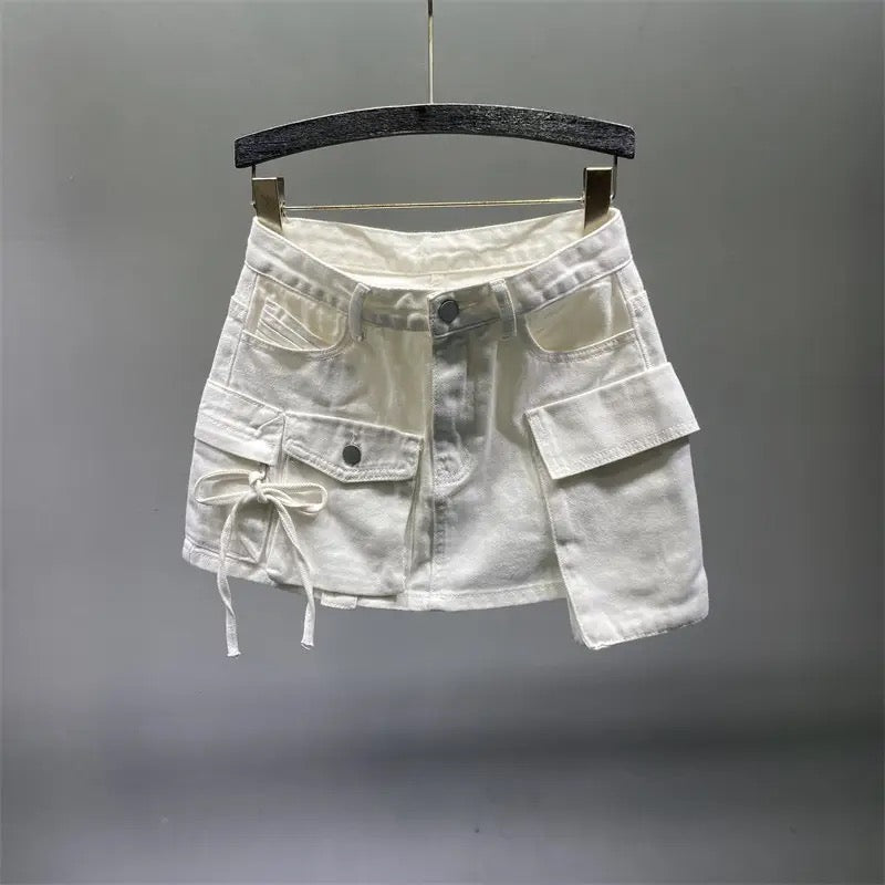Cargo Denim Skirt