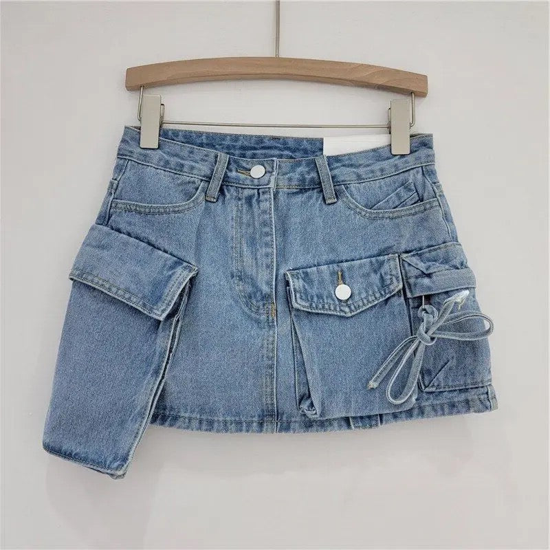 Cargo Denim Skirt