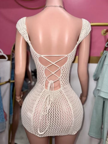 Knitted See Through Dress