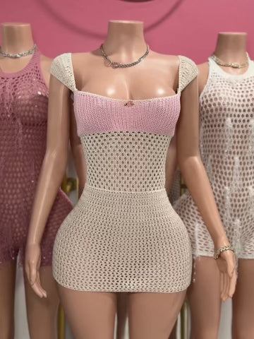 Knitted See Through Dress