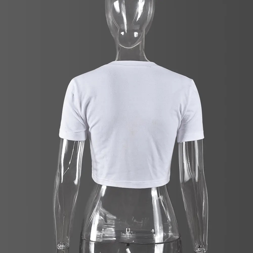 Rhinestone Crop Top