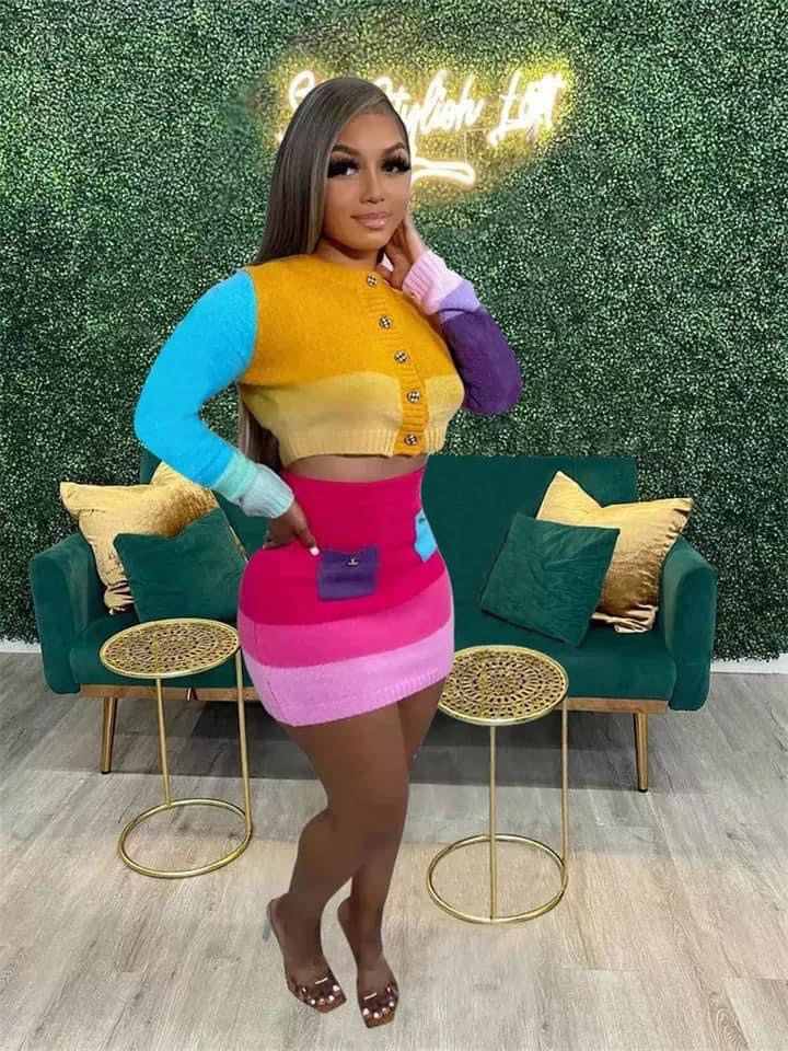 Cotton Candy Skirt Set