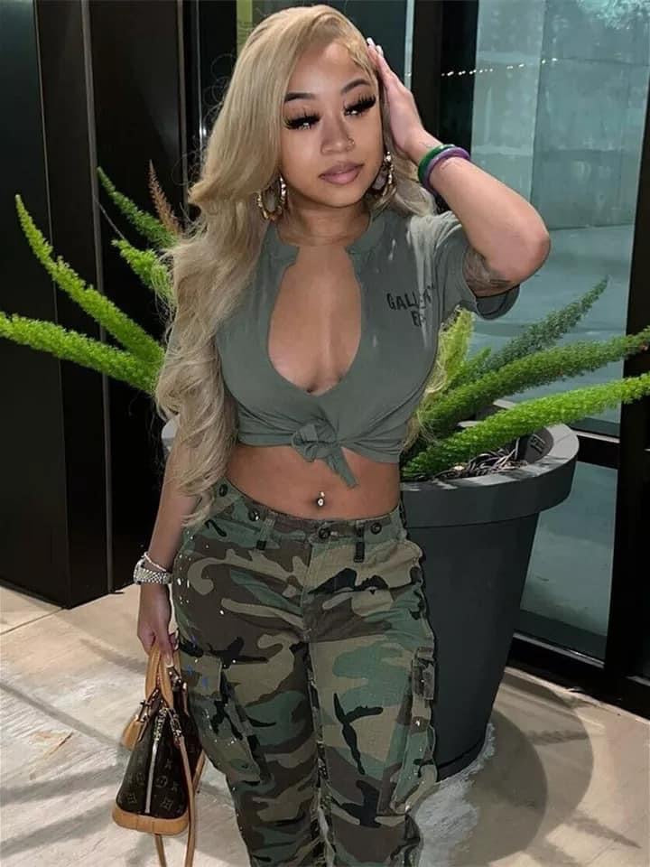 Camouflage High Waist Pants