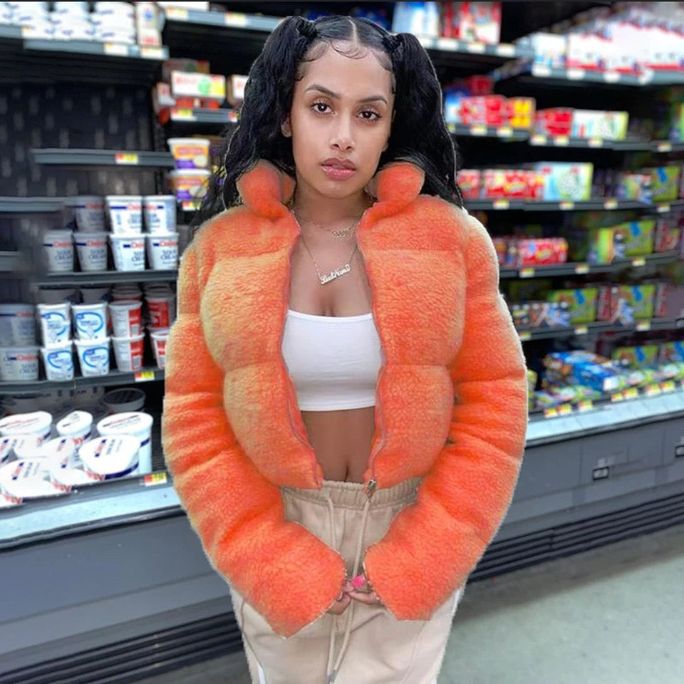 Fur puffer