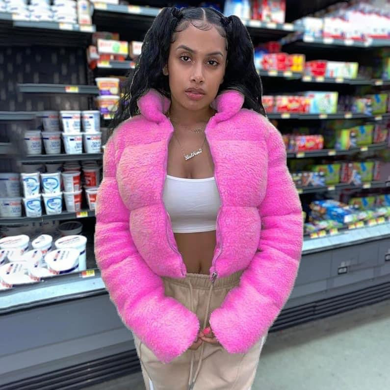 Fur puffer
