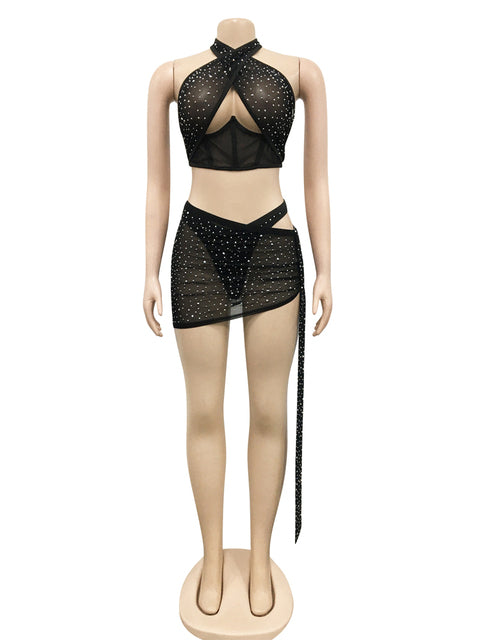 Slay All Day Ruched Skirt Set